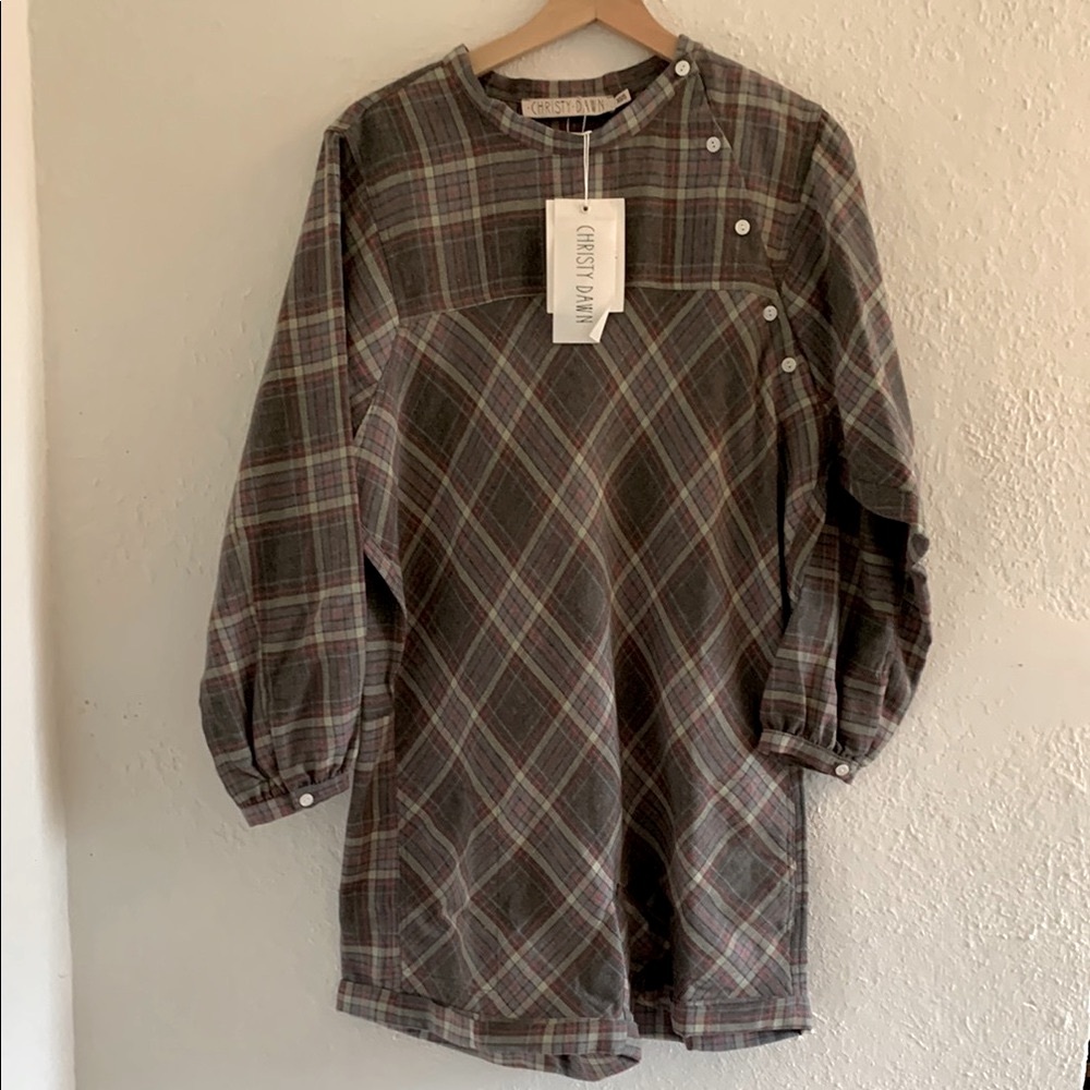 Christy Dawn Long Sleeve Romper with Button Detail. Size XS/S NWT